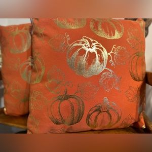 Fall Pumpkin Harvest Throw Pillows